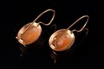 earrings, cameo, gold, 585 standard, 1.44 g., the item's dimensions 1.2 x 0.9 cm, Finland...