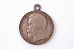 медаль, За усердие, Николай II, серебро, Российская Империя, начало 20-го века, Ø30.2 x 35.5 мм, 17....
