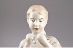 figurine, Little embroiderer, porcelain, USSR, Polonne artistic ceramic factory, molder - G. Polifne...