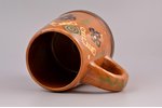 beer mug, ceramics, Riga (Latvia), the 30ties of 20th cent., h 11.8 cm...