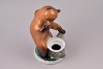 figurine, Inkstand "Bear at the stump", porcelain, USSR, LFZ - Lomonosov porcelain factory, molder -...