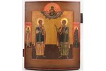икона, Святые Флор и Лавр, доска, живопись на золоте, Российская империя, середина 19-го века, 30.5...