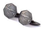 cufflinks, Football, silver, 875 standard, 11.86 g., the item's dimensions 1.65 x 1.65 cm, 1954-1958...