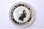 1 доллар, 2008 г., Елизавета II, Год крысы, серебро, 999 проба, Ниуэ, 31.1 г, Ø 45 мм, Proof...