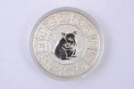 a set of 7 coins, 1 dollar, 2008, Elizabeth II, Year of the Rat, silver, 999 standard, Niue, 31.1 g,...