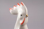 figurine, Rooster, Art Deco, porcelain, Riga (Latvia), USSR, Riga porcelain factory, the 60ies of 20...