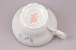 tea trio, without a small saucer, porcelain, M.S. Kuznetsov manufactory, Riga (Latvia), 1937-1940, Ø...