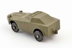 model of military equipment, armored car, metal, USSR, 1987...