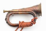 hunting horn, "Manchester", metal, Great Britain, 27 cm, small dent...