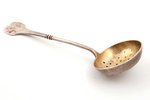 sieve spoon, silver, 84 standard, 39 g, gilding, 15 cm, 1908-1917, Moscow, Russia...