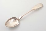serving spoon (large size), silver, 84 standard, 94.5 g, 29.2 cm, by L. Larsen, 1882, Riga, Russia...