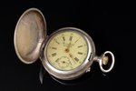pocket watch, "Perret & Fils", women's, Switzerland, silver, 84, 875 standart, 29.7 g, 4.2 x 3.35 cm...