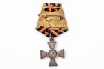 badge, Cross of St. George, Nr. 205354, 4th class, silver, Russia, 41 х 34 mm, 11.2 g...