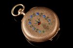kabatas pulkstenis, sieviešu, Šveice, zelts, 14 K prove, 31.41 g, 4.75 x 3.35 cm, Ø 33.5 mm, jāveic...