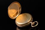 pocket watch, women's, Switzerland, gold, 14 K standart, 31.41 g, 4.75 x 3.35 cm, Ø 33.5 mm, mechani...