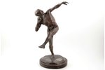 skulptūra, Lodes grūdējs, tēlniece Jansone-Manizere Jeļena (1890-1971), vara sakausējums ar ievēroja...
