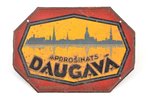 tablet, insurance company "Daugava", metal, Latvia, the 20-30ties of 20th cent., 15 x 21.2 cm...