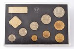 1984. gada monētu komplekts, 9 monētas un Ļeņingradas naudas kaltuves žetons, PSRS, Proof...