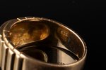gredzens, zelts, 585 prove, 10.78 g., gredzena izmērs 20.75, briljants, safīrs...