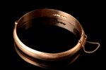 a bracelet, gold, 585 standard, 17.17 g., the diameter of the bracelet 5.9 x 5.5 cm, Finland...