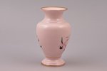 small vase, porcelain (pink color mass), M.S. Kuznetsov manufactory, hand-painted, handpainted by Na...