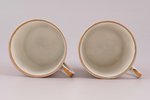 pair of cups, porcelain, M.S. Kuznetsov manufactory, Riga (Latvia), Russia, 1890-1910, h 6.7 cm, Rig...