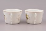pair of cups, porcelain, M.S. Kuznetsov manufactory, Riga (Latvia), Russia, 1890-1910, h 5.4 cm, Rig...