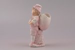 figurine, A Boy With Rooster, bisque, Russia, M.S. Kuznetsov manufactory, the border of the 19th and...