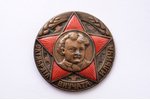 badge, Little Octobrists - the grandchildren of Ilyich Lenin, USSR, the 30ies of 20th cent., Ø 29.8...