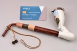 pipe, with painting "Roe", porcelain, wood, metal, Germany, the border of the 19th and the 20th cent...