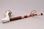 pipe, with painting "Roe", porcelain, wood, metal, Germany, the border of the 19th and the 20th cent...