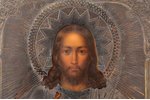 ikona, Jēzus Kristus Pantokrators (Visavaldītājs), dēlis, gleznojums, sudraba uzlika, uzlikas svars...