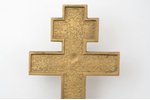 cross, The Crucifixion of Christ, bronze, cold enamel, 4-color enamel, Latvia, the 30-40ties of 20th...