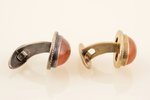 cufflinks, silver, amber, 875 standard, total weight of items 11.72 g., the item's dimensions 2.15 x...