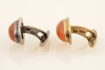 cufflinks, silver, amber, 875 standard, total weight of items 11.72 g., the item's dimensions 2.15 x...