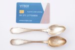 pair of teaspoons, silver, 875 standard, total weight of items 48.55, 14.2 cm, the 20-30ties of 20th...