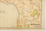 karte, Rēzekne, Nr. 12, Virsnieku kursi, Latvija, 1932 g., 69.4 x 98.5 cm, vietām ieplēsts, papīra b...