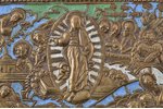 icon, The Resurrection of Christ. Descent into Hades, copper alloy, 3-color enamel, Russia, the 19th...