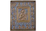 icon, Jesus Christ the Blessed Silence, copper alloy, 1-color enamel, Russia, the 19th cent., 14,9 x...