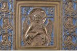 икона, Спас Благое Молчание, медный сплав, 1-цветная эмаль, Российская империя, 19-й век, 14,9 x 12,...