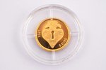 Latvia, 5 euro, 2021, The key, gold, Proof, fineness 999.9, 1.24 g, fine gold weight 1.239 g, KM# 21...