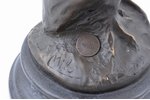 statuete, "Pūce", autora paraksts Milo, bronza, marmors, h 24.2 cm, svars 2050 g., Francija, 21. gs....