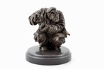 figurine, "Old Man", bronze, marble, h 18.2 cm, weight 4000 g., France, "Fonderie Bords de Seine", b...