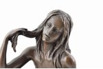 figurine, "Nude", signed by J. Patoue, bronze, marble, h 18.5 cm, weight 3150 g., France, "Fonderie...