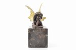 statuete, "Feja", autora paraksts Milo, bronza, marmors, h 16.5 cm, svars 2150 g., Francija, 21. gs....