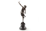 statuete, "Dejotāja", paraksts CL. JR. Colinet, bronza, marmors, h 46 cm, svars 3500 g., Francija...