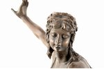 statuete, "Dejotāja", paraksts CL. JR. Colinet, bronza, marmors, h 46 cm, svars 3500 g., Francija...