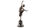 статуэтка, "Танцовщица", подпись CL. JR. Colinet, бронза, мрамор, h 46 см, вес 3500 г., Франция...