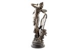 figurine, "Fairy with Putti", signed Moreau, bronze, marble, h 50 cm, weight 7950 g., France, "Fonde...