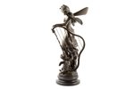 figurine, "Fairy with Putti", signed Moreau, bronze, marble, h 50 cm, weight 7950 g., France, "Fonde...